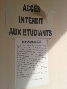 student appartments -  "Access prohibited for students" hmmm